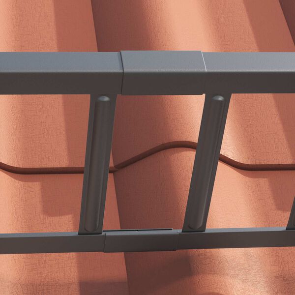 vidaXL Guarda de Neve para Telhado Antracite 1200 x 2,5 x 20 cm A&ccedil;o