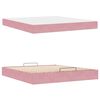 vidaXL Estrutura de cama com colch&atilde;o com colch&atilde;o 2 pcs Rosa Veludo