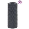 vidaXL Telas de varanda 5 pcs 255x19 cm vime PE antracite