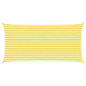 vidaXL Vela de sombra solar Amarelo e Branco 6 x 3 m
