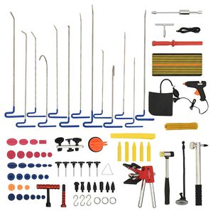 vidaXL 80 pcs conjunto ferramentas repara&ccedil;&atilde;o de mossas sem repintura