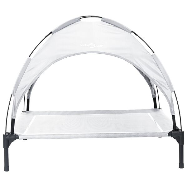 vidaXL Cama para Cachorro Manual Cinza Prata 104 x 86 x 84,5 cm Aço