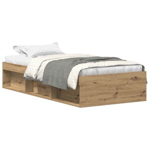 vidaXL Estrutura de cama sem colch&atilde;o 90x200cm derivados de madeira