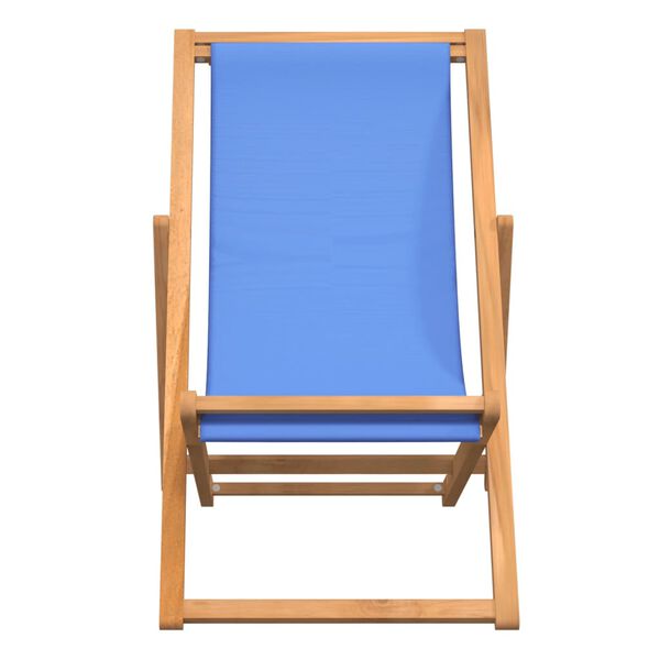 vidaXL Cadeira de pátio em teca 56x105x96 cm azul