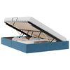 vidaXL Estrutura de Cama Ottoman Azul Escuro 140 x 200 cm Veludo