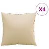 vidaXL Almofadas decorativas 4 pcs 40x40 cm tecido bege