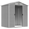 vidaXL Abrigo de jardim 191x130x198 cm aço galvanizado cinzento-claro