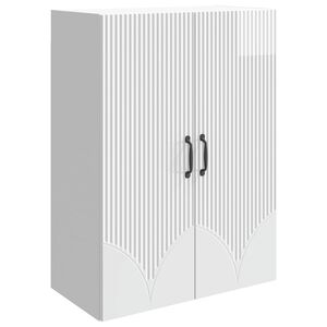 vidaXL Arm&aacute;rio de Parede Branco Brilhante 66 x 34,5 x 90 cm