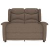 vidaXL Poltrona massagens 2 lug. reclin&aacute;vel tecido cinza-acastanhado