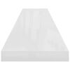 vidaXL Prateleiras de parede suspensas 4 pcs 120x23,5x3,8cm MDF branco