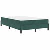 vidaXL Cama Box com colch&atilde;o Verde Escuro 120 x 190 cm tecido
