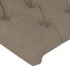 vidaXL Cabeceira cama abas tecido 163x23x118/128 cm cinza-acastanhado