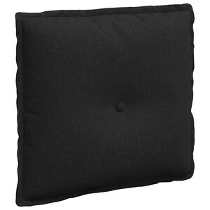 vidaXL Travesseiro para Costas Preto 50 x 19 x 45 cm tecido