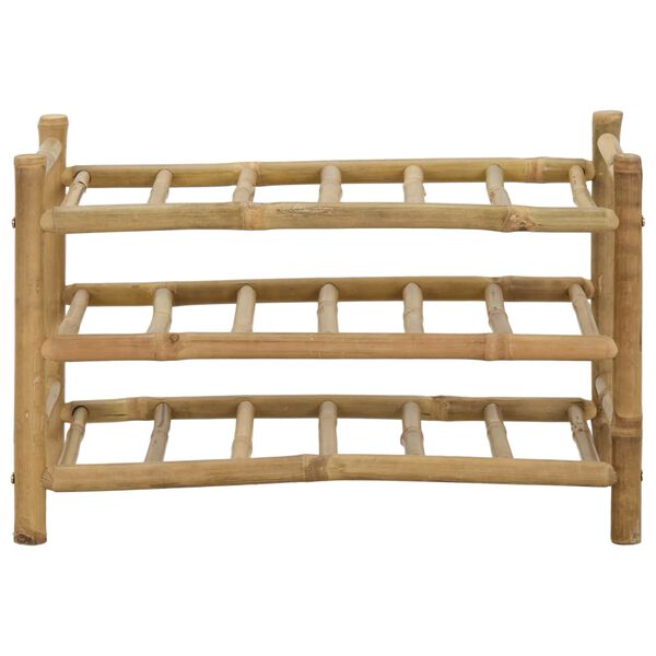 vidaXL Escorredor de Vinho Natural 57 x 29,5 x 36 cm Bambu