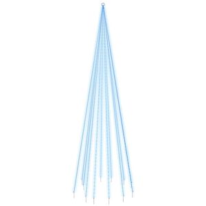 vidaXL &Aacute;rvore de Natal mastro de bandeira 732 LEDs 500 cm azul