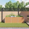 vidaXL Canteiro elevado de jardim 240x80x77cm aço galvanizado prateado