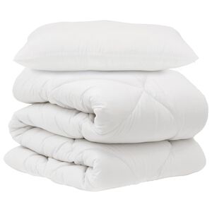 vidaXL Conjunto de Edredom com travesseiro 2 pcs Branco Microfibra