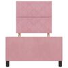 vidaXL Cama Box com cabeceira Rosa 90 x 200 cm Veludo