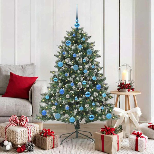 vidaXL &Aacute;rvore de Natal Artificial Verde 150 cm PVC, Pl&aacute;stico e A&ccedil;o