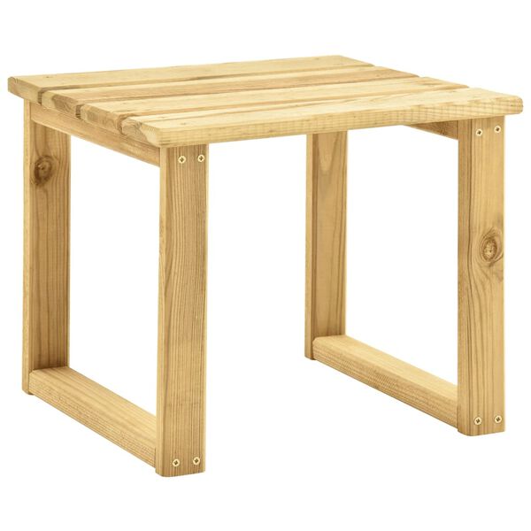 vidaXL Espreguiçadeira de jardim com mesa e almofadão pinho impregnado