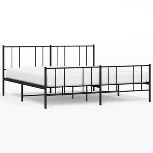vidaXL Estrutura de cama sem colch&atilde;o com p&eacute;s 180x200 cm preto