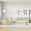 vidaXL Sof&aacute; 2 pcs Creme Dimens&otilde;es gerais: 182 x 80 x 82 cm (L x P x A)