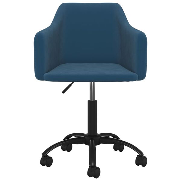 vidaXL Cadeiras de jantar girat&oacute;rias 2 pcs veludo azul
