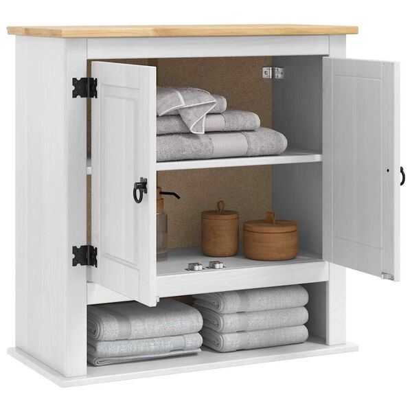 vidaXL Arm&aacute;rio suspenso com porta Corona Branco 70 x 33 x 71,5 cm