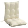 vidaXL Almofad&otilde;es cadeira encosto baixo 2 pcs tecido oxford creme