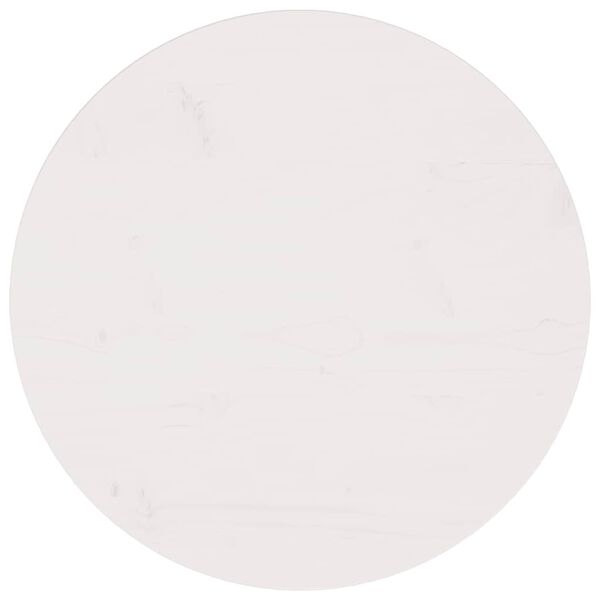 vidaXL Tampo de mesa pinho maci&ccedil;o &Oslash;60x2,5 cm branco