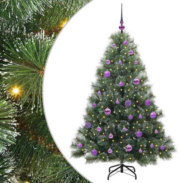 vidaXL &Aacute;rvore de Natal Artificial com 150 LEDs Verde 150 cm PE e PVC