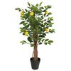 vidaXL Limoeiro artificial com 3 troncos 85 cm PP verde
