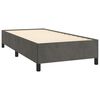 vidaXL Cama com molas/colch&atilde;o 100x200 cm veludo cinza-escuro