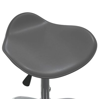 vidaXL Cadeira de jantar giratória couro artificial cinzento