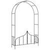 vidaXL Arco de jardim com port&atilde;o 138x40x238 cm ferro preto