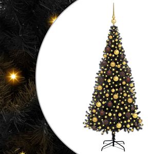 vidaXL &Aacute;rvore de Natal Preto 180 cm PVC