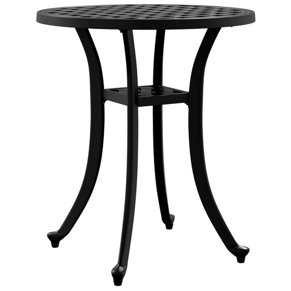 vidaXL Mesa de jardim &Oslash;48x53 cm alum&iacute;nio fundido preto