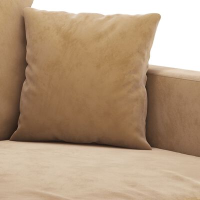 vidaXL 2 pcs conjunto de sofás com almofadões veludo castanho