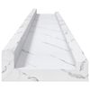 vidaXL Prateleira de Parede 4 pcs M&aacute;rmore Branco 80 x 9 x 3 cm