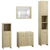 vidaXL 4 pcs conj. m&oacute;veis casa de banho contrapl. cor carvalho sonoma