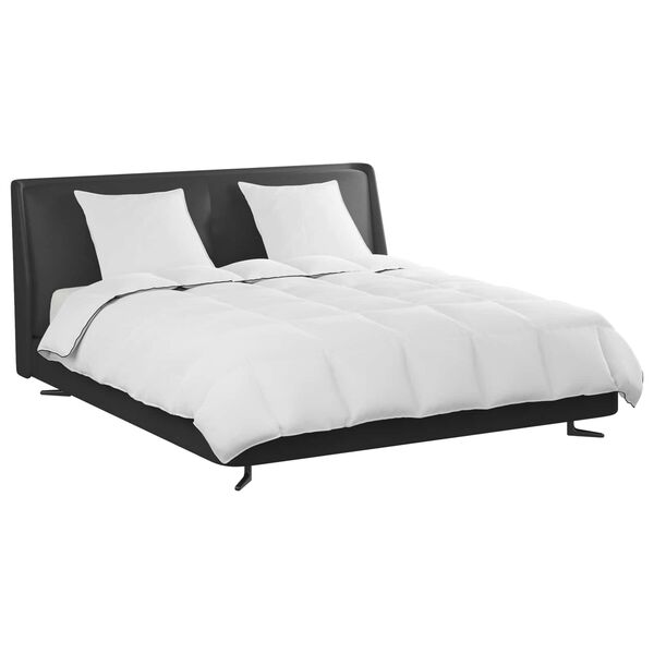 vidaXL Edredom de Inverno com travesseiro 3 pcs Branco Pena de ganso