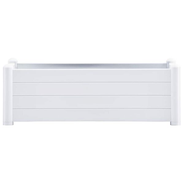vidaXL Canteiro elevado para jardim PP 100x43x35 cm branco