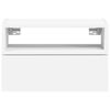 vidaXL Mesa de cabeceira de parede 45x26x28,5 cm branco