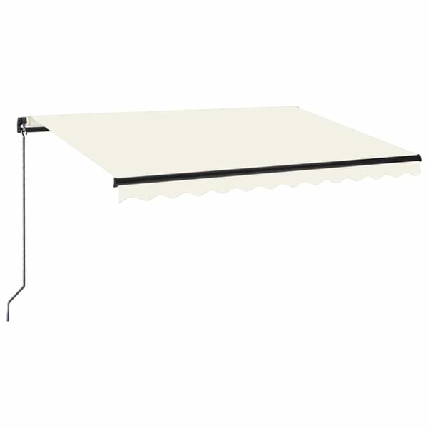 vidaXL Toldo retr&aacute;til manual 350x250 cm cor creme