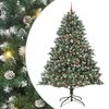 vidaXL &Aacute;rvore de Natal Artificial Verde 240 cm PVC, Pl&aacute;stico e A&ccedil;o