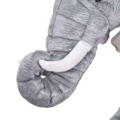 vidaXL Elefante de montar em peluche cinzento XXL