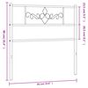 vidaXL Cabeceira de cama 80 cm metal branco