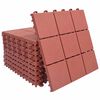 vidaXL Telha de Deck 10 pcs Vermelho 30,5 x 30,5 x 2,2 cm