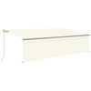vidaXL Toldo retr&aacute;til manual com estore 5x3 m cor creme