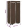 vidaXL Roupeiros 2 pcs 75x50x160 cm castanho